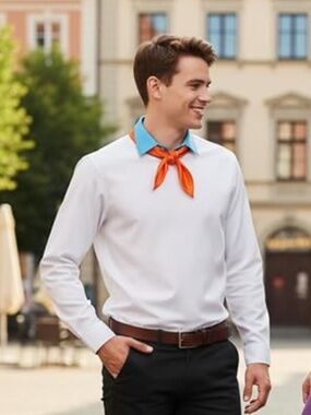 Blue Collar & Orange Scarf Halloween Costume Set | Costume